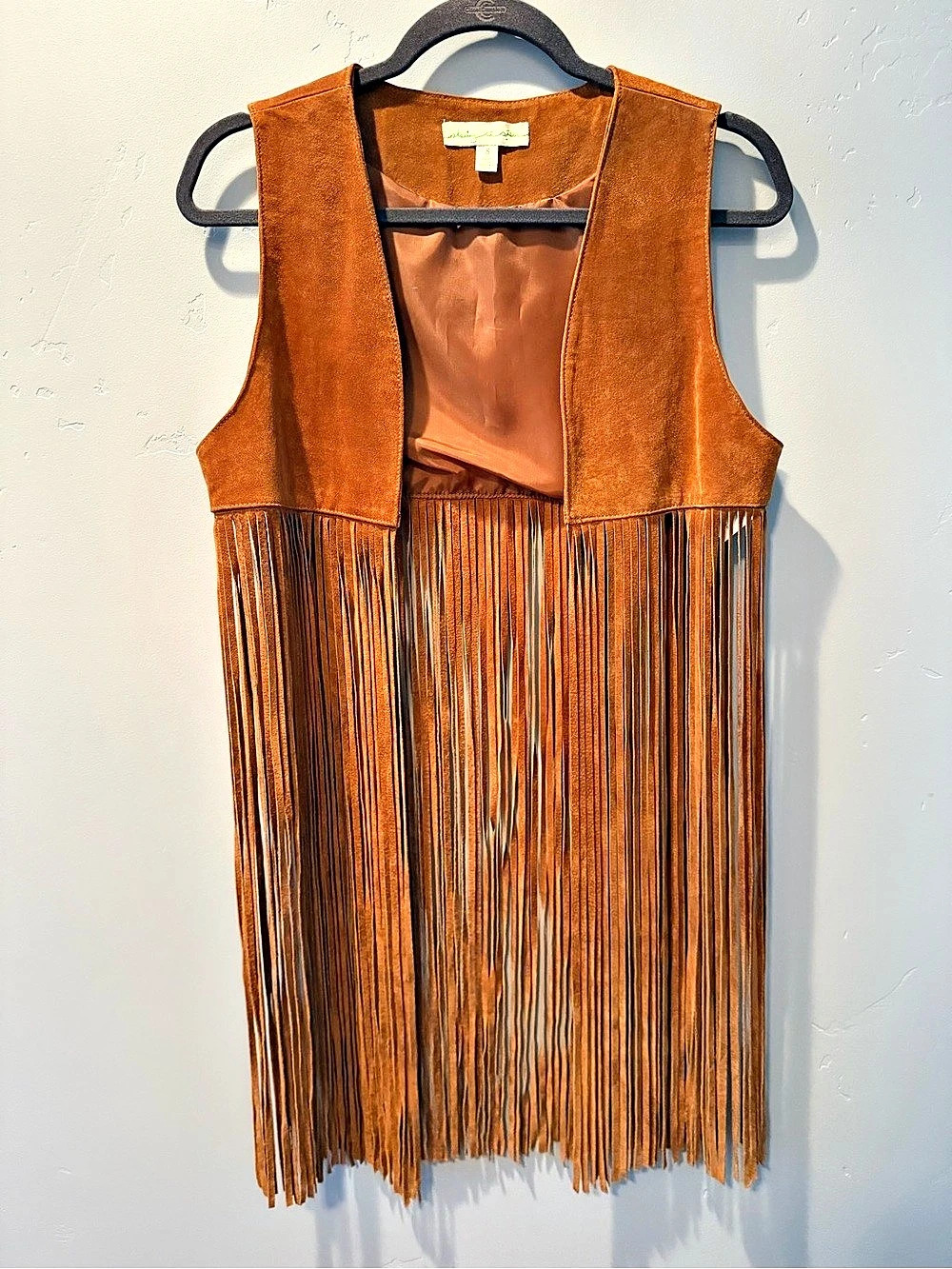 Fringe Vest Brown Size Small Like New